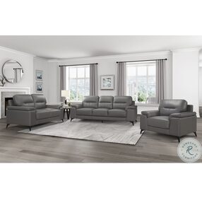 Mischa Dark Gray Living Room Set