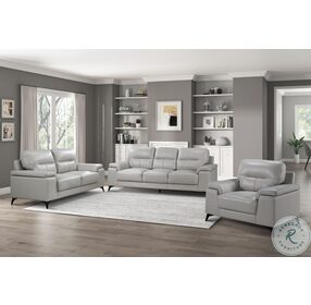 Mischa Silver Gray Living Room Set