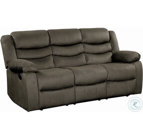 Discus Brown Double Reclining Sofa