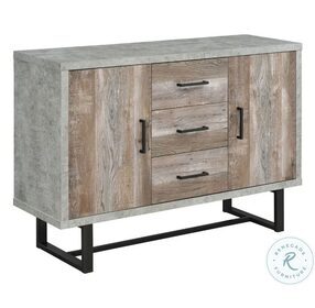 Abelardo Weathered Oak And Cement Accent Cabinet