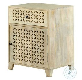 August White Washed Accent Cabinet