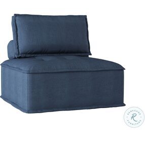 Ulrich Blue Armless Chair