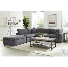 Guthrie Gray 5 Piece Modular Sectional with Ottoman