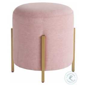 Love Joy Bliss Pink And Soft Gold Metal Bliss Pouf