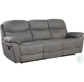 Longvale Gray Double Reclining Sofa