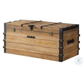 Simmons Natural And Black Storage Trunk