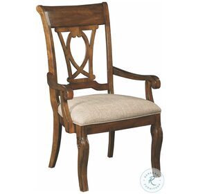 Portolone Truffle Slat Back Arm Chair Set of 2