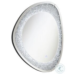 Mirage Silver Acrylic Crystals Inlay Wall Mirror