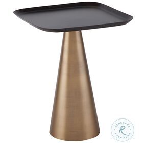 Johnnie Burnished Brass And Black Scatter Table