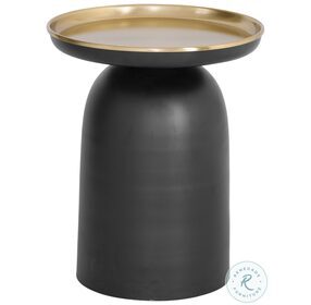 Leta Burnished Brass And Black Scatter Table