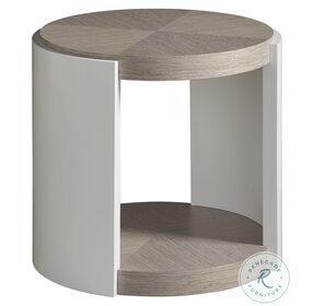 Modern Pumice And Glacier Round End Table