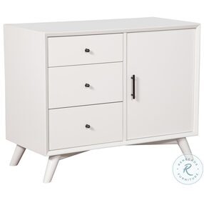 Flynn White Accent Cabinet