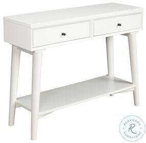 Flynn White 2 Drawer Console Table