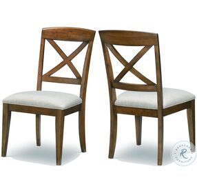 Highland Gray X Back Side Chair Set Of 2