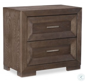 Facets Mink And Silver Undertones Drawer Nightstand