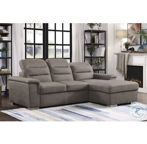 Alfio Tan 2 Piece Sectional With Pull Out Bed