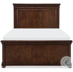 Canterbury Warm Cherry Full Panel Bed With One Side Storage