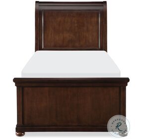 Canterbury Warm Cherry Twin Sleigh Bed With Trundle