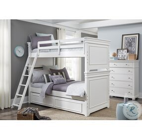 Canterbury Natural White Youth Bunk Bedroom Set With Trundle