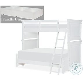 Canterbury Natural White Twin Over Full Bunk Bed With Trundle