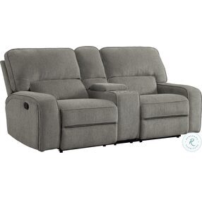 Borneo Mocha Double Reclining Loveseat With Center Console