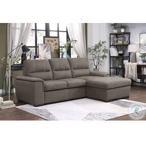 Andes Taupe 2 Piece Storage RAF Sectional