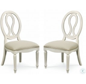 Summer Hill Cotton Pierced Back Side Chair Set of 2