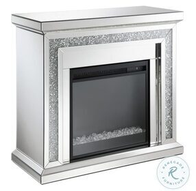 Lorelai Mirrored Rectangular Freestanding Fireplace Mirror