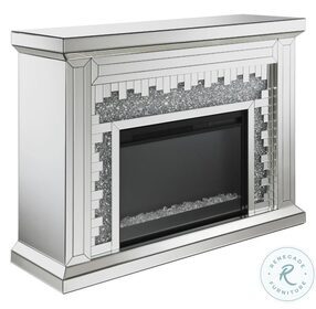 Gilmore Mirrored Rectangular Freestanding Mirror Fireplace 