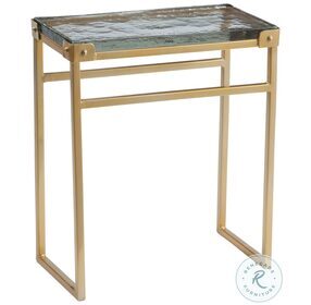Pacillo Gold And Cast Glass Accent Table