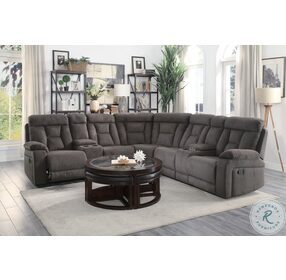 Rosnay Chocolate 3 Piece Reclining Sectional