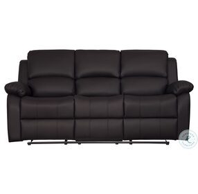 Clarkdale Dark Brown Double Reclining Sofa with Drop Down Table