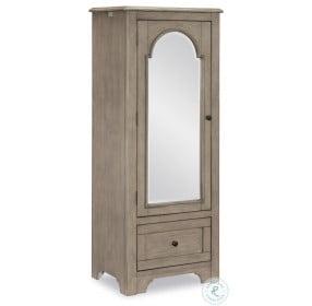 Farm House Old Crate Brown Mirrored Door Chest