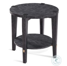 Whitfield Black Round End Table