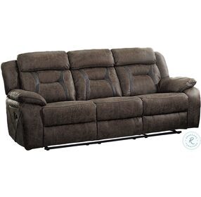 Madrona Dark Brown Double Reclining Sofa