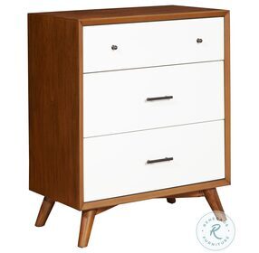 Flynn Acorn And White 3 Drawer Small Chest