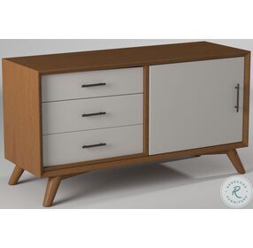 Flynn Acorn And White Small TV Stand