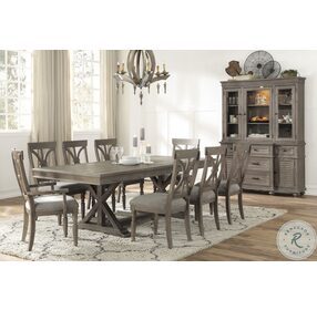Cardano Driftwood Light Brown Extendable Dining Room Set