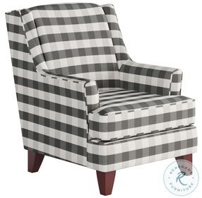 Brock Charcoal Wing Back Accent Chair
