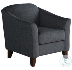 Truth or Dare Blue Navy Barrel Back Accent Chair