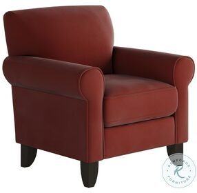 Bella Rouge Rolled Arm Accent Chair