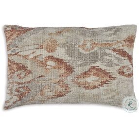 Aprover Rust, Gray And White Pillow Set of 4