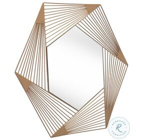 Aspect Gold Hexagonal Mirror