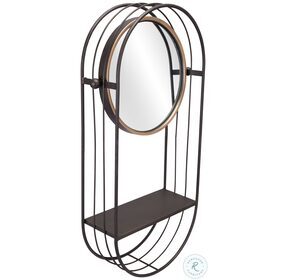 Saroni Gray Shelf Mirror