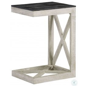 Jules Distressed Winter Bark End Table