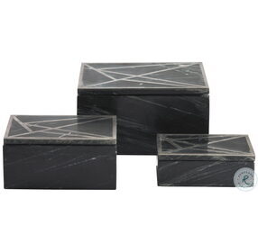 Ackley Black And Silver Box Set of 3