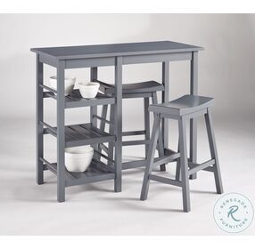 Breakfast Club Gray Counter Height Dining Table Set