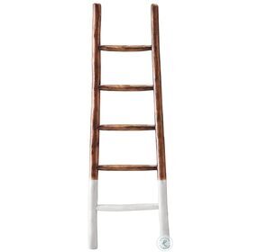 Millie Cinnamon And Alabaster White Blanket Ladder