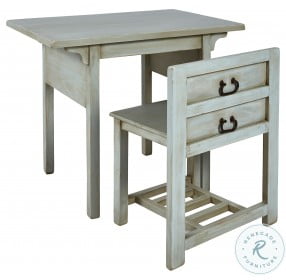 Remi Distressed Light Seafoam Desk With Chair