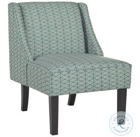 Janesley Teal and Cream Accent Chair